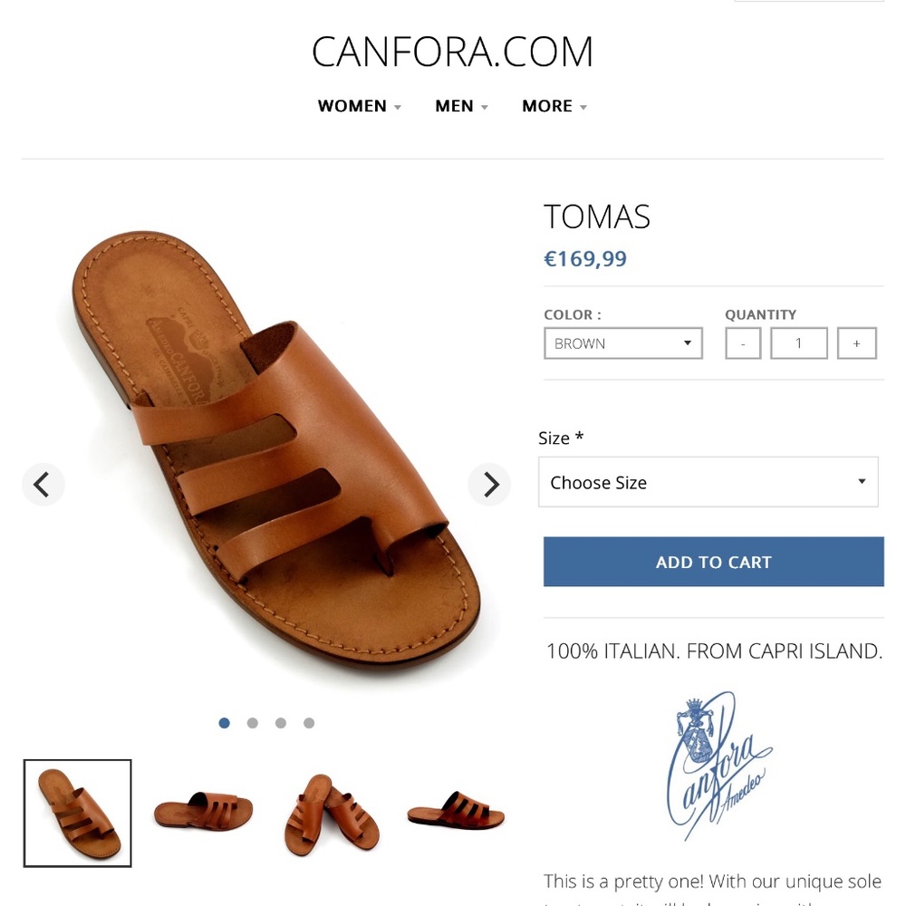 Handmade in capri sandal